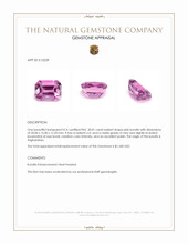 30.81 Ct. Pink Kunzite from Afghanistan Appraisal
