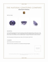 0.70 Ct. Purple Spinel from Ceylon (Sri Lanka) Appraisal