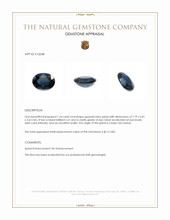 1.24 Ct. Greenish Blue Spinel from Ceylon (Sri Lanka) Appraisal