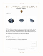 0.75 Ct. Blue Spinel from Ceylon (Sri Lanka) Appraisal