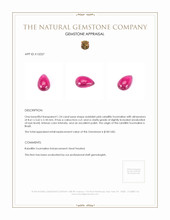 1.24 Ct. Cabochon Rubellite Tourmaline from Brazil Appraisal