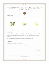 0.87 Ct. Greenish Yellow Chrysoberyl from Ceylon (Sri Lanka) Appraisal