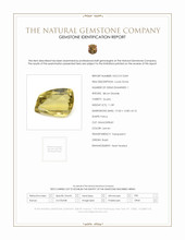 11.89 Ct. Lemon Quartz from Brazil Scan Report