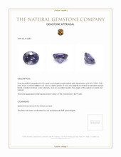 0.93 Ct. Purple Spinel from Ceylon (Sri Lanka) Appraisal