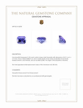 2.28 Ct. Violetish Blue Tanzanite from Tanzania Appraisal
