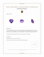 1.33 Ct. Violet Tanzanite from Tanzania Appraisal