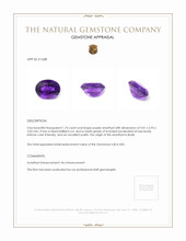 1.74 Ct. Amethyst from Brazil Appraisal