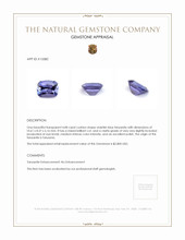 4.08 Ct. Violetish Blue Tanzanite from Tanzania Appraisal