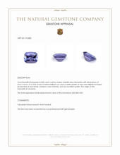 4.08 Ct. Tanzanite from Tanzania Appraisal