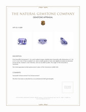 1.36 Ct. Tanzanite from Tanzania Appraisal