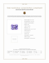 1.22 Ct. Violet Tanzanite from Tanzania Scan Report
