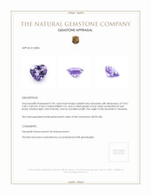 2.96 Ct. Tanzanite from Tanzania Appraisal