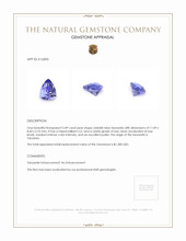3.49 Ct. Tanzanite from Tanzania Appraisal