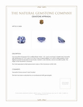 1.81 Ct. Tanzanite from Tanzania Appraisal