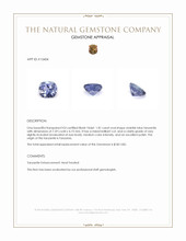 1.81 Ct. Tanzanite from Tanzania Appraisal