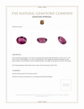 1.94 Ct. Garnet from Ceylon (Sri Lanka) Appraisal