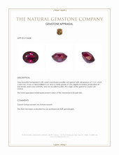 5.80 Ct. Purplish Red Garnet from Ceylon (Sri Lanka) Appraisal