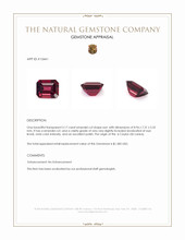 3.17 Ct. Red Garnet from Ceylon (Sri Lanka) Appraisal