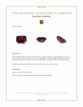 4.30 Ct. Orangish Red Garnet from Ceylon (Sri Lanka) Appraisal