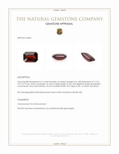 4.13 Ct. Orangish Red Garnet from Ceylon (Sri Lanka) Appraisal