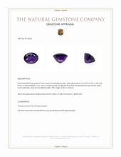 3.45 Ct. Purple Amethyst from Africa Appraisal