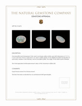 2.86 Ct. Cabochon White Opal from Ethiopia Appraisal