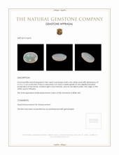 2.86 Ct. Cabochon White Opal from Ethiopia Appraisal