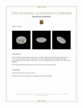 2.86 Ct. Cabochon White Opal from Ethiopia Appraisal