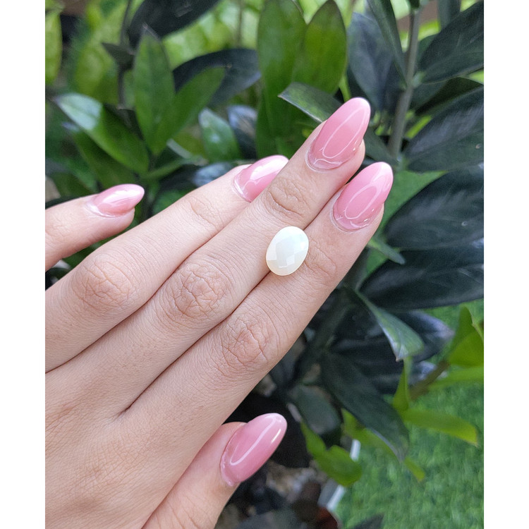 2.86 Ct. Cabochon White Opal from Ethiopia