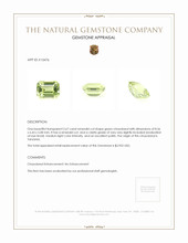 2.67 Ct. Green Chrysoberyl from Tanzania Appraisal