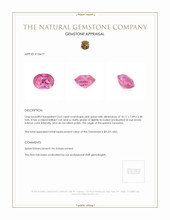 3.62 Ct. Pink Spinel from Tanzania Appraisal