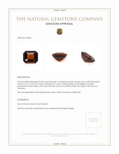 2.86 Ct. Zircon from Tanzania Appraisal
