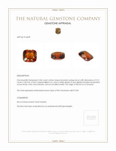 3.86 Ct. Zircon from Tanzania Appraisal