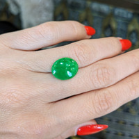 4.44 Ct. Cabochon Jade from Burma (Myanmar) Life Style