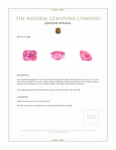 1.03 Ct. Pink Spinel from Tanzania Appraisal