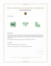 1.05 Ct. Green Grossular Garnet from Madagascar Appraisal