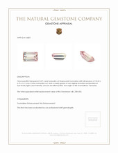 3.07 Ct. Pink Tourmaline from Tanzania Appraisal