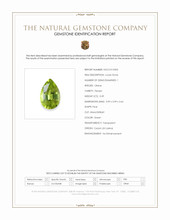 0.33 Ct. Green Peridot from Ceylon (Sri Lanka) Scan Report