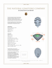 0.33 Ct. Green (Lime Green) Peridot from Ceylon (Sri Lanka) 3 D Scan Report