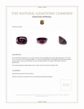 6.10 Ct. Purplish Pink Spinel from Burma (Myanmar) Appraisal
