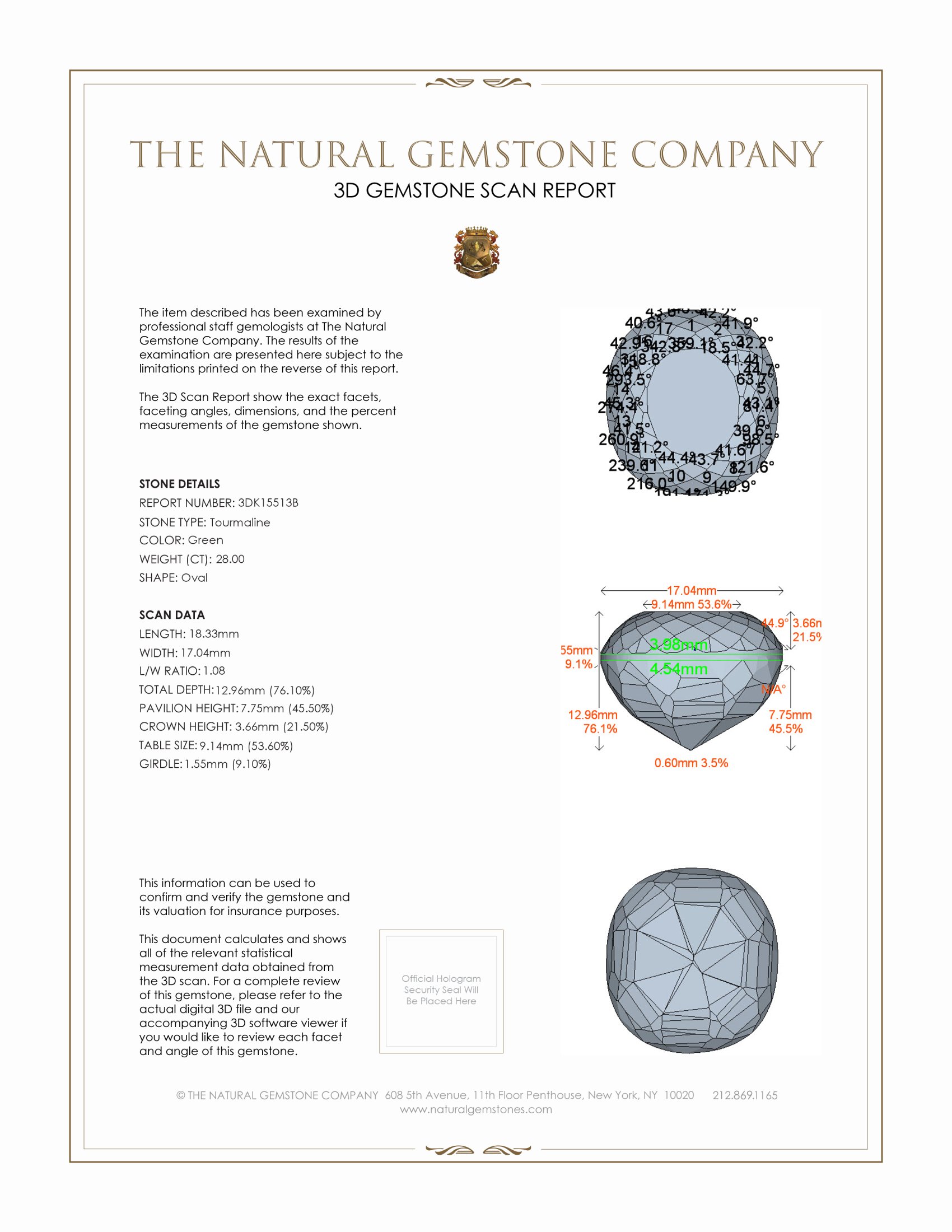 28.00 Ct. Tourmaline from Africa