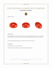 0.85 Ct. Cabochon Coral from Italy Appraisal
