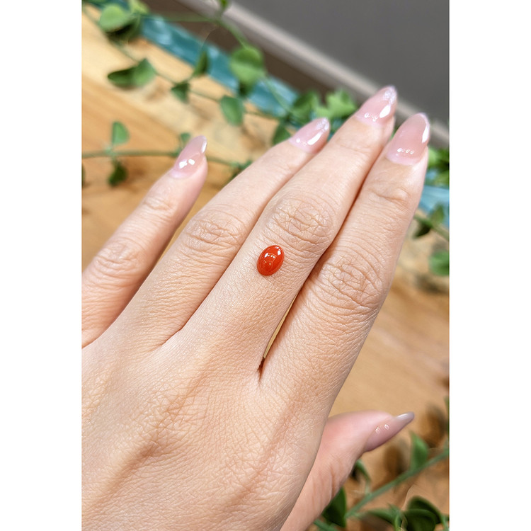 0.85 Ct. Cabochon Coral from Italy