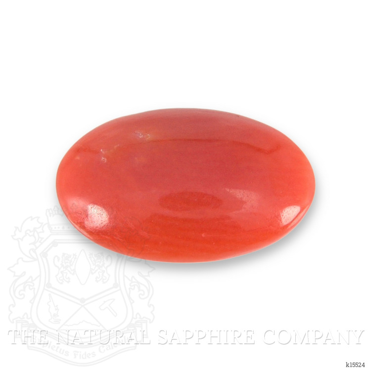 1.11 Ct. Orangish Red Cabochon Coral from Italy