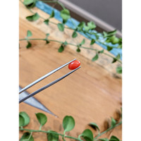 1.11 Ct. Orangish Red Cabochon Coral from Italy Life Style