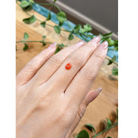 0.49 Ct. Orangish Red Cabochon Coral from Italy Life Style