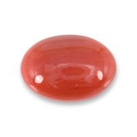 0.66 Ct. Orangish Red Cabochon Coral from Italy Video