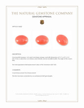 1.43 Ct. Salmon (Orange) Cabochon Coral from Italy Appraisal