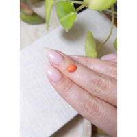 0.61 Ct. Orange Cabochon Coral from Italy Life Style