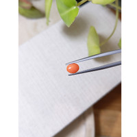 0.61 Ct. Orange Cabochon Coral from Italy Life Style